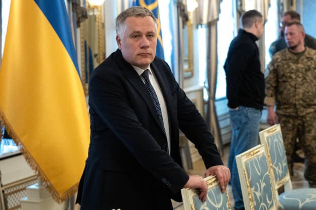 Deputy Head of the Office of the President of Ukraine Ihor Zhovkva attends a meeting of President of Ukraine Volodymyr Zelenskyy and Germany’s Federal Minister of Defence Boris Pistorius in Kyiv, Ukraine, on 11 May 2026. Key topics included the development of joint weapons production projects, the signing of the Drone Deal, and support for air defence and energy. (Photo by Danylo Antoniuk Ukrinform) Meeting of Ukrainian President and German Defence Minister in Kyiv  Copyright: xDanyloxAntoniukx