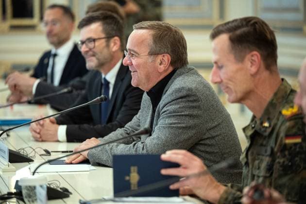 Germany’s Federal Minister of Defence Boris Pistorius attends a meeting with President of Ukraine Volodymyr Zelenskyy in Kyiv, Ukraine, on 11 May 2026. Key topics included the development of joint weapons production projects, the signing of the Drone Deal, and support for air defence and energy. (Photo by Danylo Antoniuk Ukrinform) Meeting of Ukrainian President and German Defence Minister in Kyiv  Copyright: xDanyloxAntoniukx