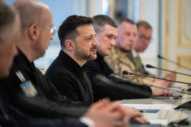 Ukrainian President Zelenskyy meets German Defence Minister Pistorius in Kyiv KYIV, UKRAINE - MAY 11: Ukrainian President Volodymyr Zelenskyy meets with German Defence Minister Boris Pistorius (not seen) in Kyiv, Ukraine, on May 11, 2026. Danylo Antoniuk Anadolu Kyiv Ukraine. Editorial use only. Please get in touch for any other usage.  Copyright: x2026xAnadoluxDanyloxAntoniukx