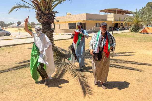 International activists gather in Libya ahead of Global Sumud Flotilla TRIPOLI, LIBYA - MAY 11: Activists from 30 countries gather in Zawiya, ahead of the departure of the Global Sumud Flotilla aimed at breaking the Israeli policy on Gaza by land, in Tripoli, Libya, on May 11, 2026. Participants from Algeria, Tunisia, Morocco, Mauritania, Turkiye, Indonesia, China, the United States, Germany, Spain, Italy and the United Kingdom continue preparations before heading toward Gaza from the city located west of Tripoli. Muhammed Semiz Anadolu Tripoli Libya. Editorial use only. Please get in touch for any other usage.  Copyright: x2026xAnadoluxMuhammedxSemizx