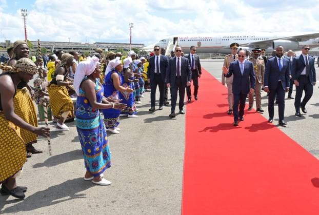 Egyptian President Abdel Fattah al-Sisi arrives at Jomo Kenyatta International Airport in Nairobi to participate Egyptian President Abdel Fattah al-Sisi arrives at Jomo Kenyatta International Airport in Nairobi to participate in the Africa-France Summit. He is received by Kenyan officials and Egyptian diplomats in Nairobi, Kenya, on May 11, 2026. Photo by Egyptian President Office apaimages Cairo Cairo Egypt 110526_Kenyan_EPO_00(8) Copyright: xapaimagesxEgyptianxPresidentxOfficex xapaimagesx