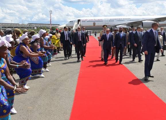 Egyptian President Abdel Fattah al-Sisi arrives at Jomo Kenyatta International Airport in Nairobi to participate Egyptian President Abdel Fattah al-Sisi arrives at Jomo Kenyatta International Airport in Nairobi to participate in the Africa-France Summit. He is received by Kenyan officials and Egyptian diplomats in Nairobi, Kenya, on May 11, 2026. Photo by Egyptian President Office apaimages Cairo Cairo Egypt 110526_Kenyan_EPO_00(1) Copyright: xapaimagesxEgyptianxPresidentxOfficex xapaimagesx