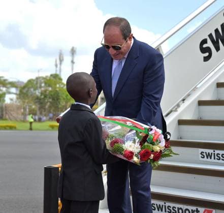 Egyptian President Abdel Fattah al-Sisi arrives at Jomo Kenyatta International Airport in Nairobi to participate Egyptian President Abdel Fattah al-Sisi arrives at Jomo Kenyatta International Airport in Nairobi to participate in the Africa-France Summit. He is received by Kenyan officials and Egyptian diplomats in Nairobi, Kenya, on May 11, 2026. Photo by Egyptian President Office apaimages Cairo Cairo Egypt 110526_Kenyan_EPO_00(4) Copyright: xapaimagesxEgyptianxPresidentxOfficex xapaimagesx