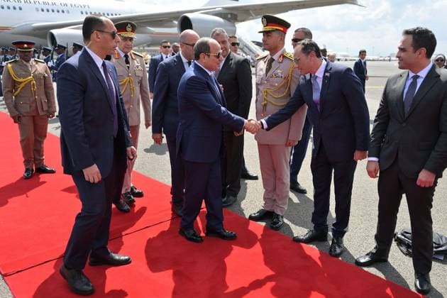 Egyptian President Abdel Fattah al-Sisi arrives at Jomo Kenyatta International Airport in Nairobi to participate Egyptian President Abdel Fattah al-Sisi arrives at Jomo Kenyatta International Airport in Nairobi to participate in the Africa-France Summit. He is received by Kenyan officials and Egyptian diplomats in Nairobi, Kenya, on May 11, 2026. Photo by Egyptian President Office apaimages Cairo Cairo Egypt 110526_Kenyan_EPO_00(5) Copyright: xapaimagesxEgyptianxPresidentxOfficex xapaimagesx