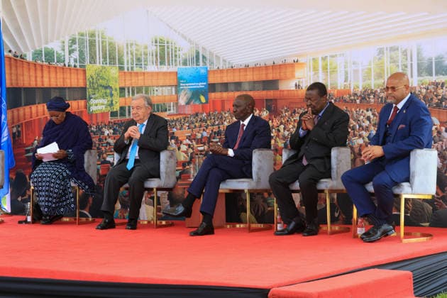 UN Secretary-General Antonio Guterres attends groundbreaking ceremony in Nairobi NAIROBI, KENYA - MAY 11: United Nations Secretary-General Antonio Guterres and Kenyan President William Ruto attend the groundbreaking ceremony for a new 340 million dollar complex at the United Nations headquarters in Nairobi, Kenya, on May 11, 2026. Guterres and Ruto laid the foundation stone for a new conference facility and inaugurated modern office buildings as part of one of the UN’s largest infrastructure investments in Africa outside peacekeeping operations. Lucas Mukasa Anadolu Nairobi Kenya. Editorial use only. Please get in touch for any other usage.  Copyright: x2026xAnadoluxLucasxMukasax