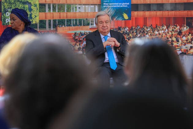 UN Secretary-General Antonio Guterres attends groundbreaking ceremony in Nairobi NAIROBI, KENYA - MAY 11: United Nations Secretary-General Antonio Guterres and Kenyan President William Ruto attend the groundbreaking ceremony for a new 340 million dollar complex at the United Nations headquarters in Nairobi, Kenya, on May 11, 2026. Guterres and Ruto laid the foundation stone for a new conference facility and inaugurated modern office buildings as part of one of the UN’s largest infrastructure investments in Africa outside peacekeeping operations. Lucas Mukasa Anadolu Nairobi Kenya. Editorial use only. Please get in touch for any other usage.  Copyright: x2026xAnadoluxLucasxMukasax
