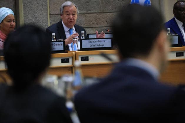 UN Secretary-General Antonio Guterres attends groundbreaking ceremony in Nairobi NAIROBI, KENYA - MAY 11: United Nations Secretary-General Antonio Guterres attends the groundbreaking ceremony for a new 340 million dollar complex at the United Nations headquarters in Nairobi, Kenya, on May 11, 2026. Guterres and Ruto laid the foundation stone for a new conference facility and inaugurated modern office buildings as part of one of the UN’s largest infrastructure investments in Africa outside peacekeeping operations. Lucas Mukasa Anadolu Nairobi Kenya. Editorial use only. Please get in touch for any other usage.  Copyright: x2026xAnadoluxLucasxMukasax