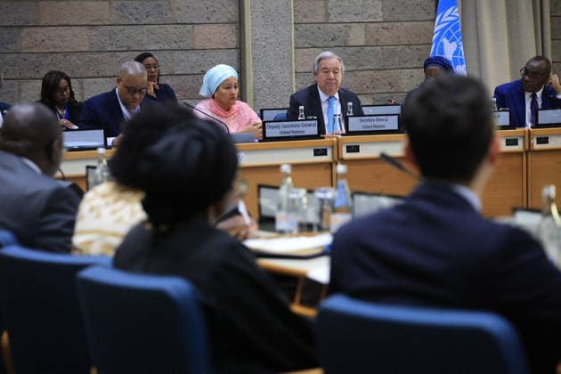 UN Secretary-General Antonio Guterres attends groundbreaking ceremony in Nairobi NAIROBI, KENYA - MAY 11: United Nations Secretary-General Antonio Guterres attends the groundbreaking ceremony for a new 340 million dollar complex at the United Nations headquarters in Nairobi, Kenya, on May 11, 2026. Guterres and Ruto laid the foundation stone for a new conference facility and inaugurated modern office buildings as part of one of the UN’s largest infrastructure investments in Africa outside peacekeeping operations. Lucas Mukasa Anadolu Nairobi Kenya. Editorial use only. Please get in touch for any other usage.  Copyright: x2026xAnadoluxLucasxMukasax