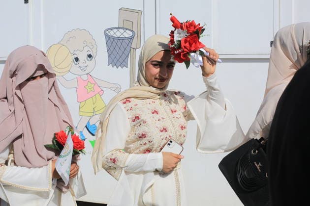 Mass wedding held for Palestinian couples in Gaza City Palestinians take part in a mass wedding ceremony for Palestinian brides and grooms organized by the Turkish Humanitarian Relief Foundation (IHH) in Gaza City on May 11, 2026. The mass wedding was held as part of a humanitarian initiative aimed at supporting 50 grooms who are sons of Palestinians killed during the war, amid difficult humanitarian and economic conditions in the Gaza Strip. Photo by Bilal Osama apaimages Gaza city Gaza Strip Palestinian Territory 110526_Gaza_BO_02(21) Copyright: xapaimagesxBilalxOsamax xapaimagesx