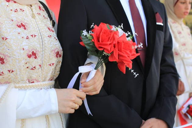 Mass wedding held for Palestinian couples in Gaza City Palestinians take part in a mass wedding ceremony for Palestinian brides and grooms organized by the Turkish Humanitarian Relief Foundation (IHH) in Gaza City on May 11, 2026. The mass wedding was held as part of a humanitarian initiative aimed at supporting 50 grooms who are sons of Palestinians killed during the war, amid difficult humanitarian and economic conditions in the Gaza Strip. Photo by Bilal Osama apaimages Gaza city Gaza Strip Palestinian Territory 110526_Gaza_BO_02(20) Copyright: xapaimagesxBilalxOsamax xapaimagesx