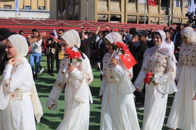 Mass wedding held for Palestinian couples in Gaza City Palestinians take part in a mass wedding ceremony for Palestinian brides and grooms organized by the Turkish Humanitarian Relief Foundation (IHH) in Gaza City on May 11, 2026. The mass wedding was held as part of a humanitarian initiative aimed at supporting 50 grooms who are sons of Palestinians killed during the war, amid difficult humanitarian and economic conditions in the Gaza Strip. Photo by Bilal Osama apaimages Gaza city Gaza Strip Palestinian Territory 110526_Gaza_BO_02(32) Copyright: xapaimagesxBilalxOsamax xapaimagesx