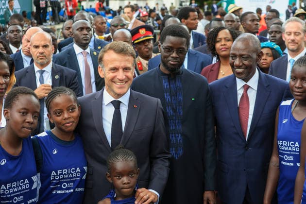 Africa Forward Summit in Kenya NAIROBI, KENYA - MAY 11: French President Emmanuel Macron and Kenyan President William Ruto participate in a panel on culture during the Africa Forward Summit in Nairobi, Kenya, on May 11, 2026. Lucas Mukasa Anadolu Nairobi Kenya. Editorial use only. Please get in touch for any other usage.  Copyright: x2026xAnadoluxLucasxMukasax