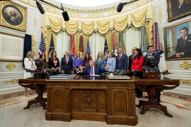 May 11, 2026, Washington, Dc, United States of America: U.S. President Donald Trump, comments during a maternal healthcare event at the Oval Office of the White House, May 11, 2026 in Washington, D.C. During the event Trump dismissed IranÃ¢â‚¬â ¢s latest peace proposal calling it garbage. Washington United States of America - ZUMAp138 20260511_zaa_p138_009 Copyright: xDanielxTorok WhitexHousex