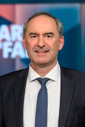 in the picture from l Hubert Aiwanger Free Voters Deputy Bavarian Minister President, GER, Berlin, hart aber fair Polittalk, TV, format, with presenter Louis Klamroth, Das Erste, The topic More than music How political is the ESC 11 05 2026, Copyright: HMBxMedia UwexKoch