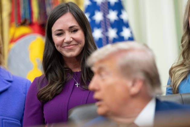 May 11, 2026, Washington, District Of Columbia, USA: United States Senator Katie Britt (Republican of Alabama) attends an event in the Oval Office of the White House in Washington, DC, USA, on Monday May 11, 2026. President Trump is meeting with healthcare workers as his administration launches Moms.gov to highlight resources for unexpected pregnancies Washington USA  - ZUMAs152 20260511_faa_s152_067 Copyright: xAaronxSchwartzx-xPoolxviaxCNPx