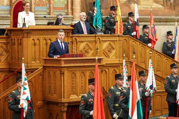 Peter Magyar s inauguration as new PM, Budapest, Hungary HUNGARY, 09 05 2026, Budapest V district Inauguration of PÃ Copyright: SzilardxVoros estost.net Voros26050908
