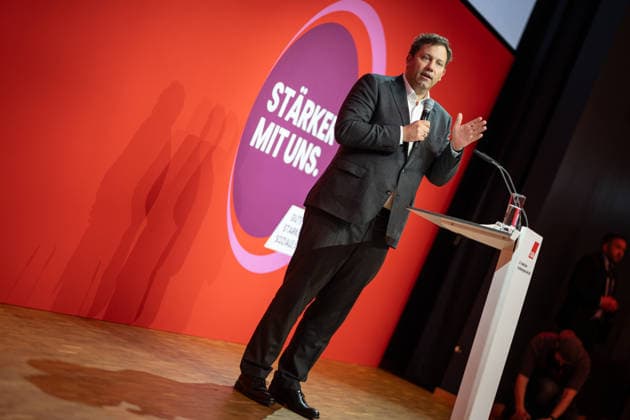Federal Minister of Finance Lars Klingbeil addresses the Federal Congress DGB Federal Congress 2026 in Berlin German Trade Union Confederation, Berlin Berlin Germany Hotel Estrel