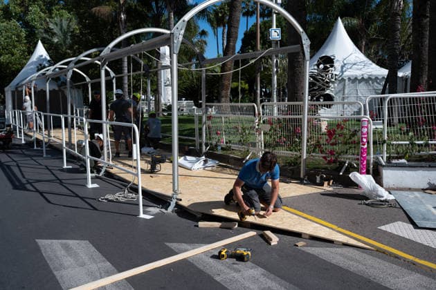 Cannes - Preparations General views of preparations on the Croisette during the 79th annual Cannes Film Festival on May 11, 2026 in Cannes, France. Photo by LounisPhotography ABACAPRESS.COM Cannes France  Copyright: xLounisPhotography ABACAx