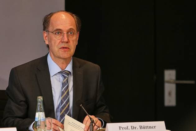 Berlin, Germany, 11 05 2026 Bundesrat Press conference on the 35th meeting of the Stability Council Thiess Büttner, Chairman of the Independent Advisory Board of the Stability Council Copyright: xdtsxNachrichtenagenturx dts_118628