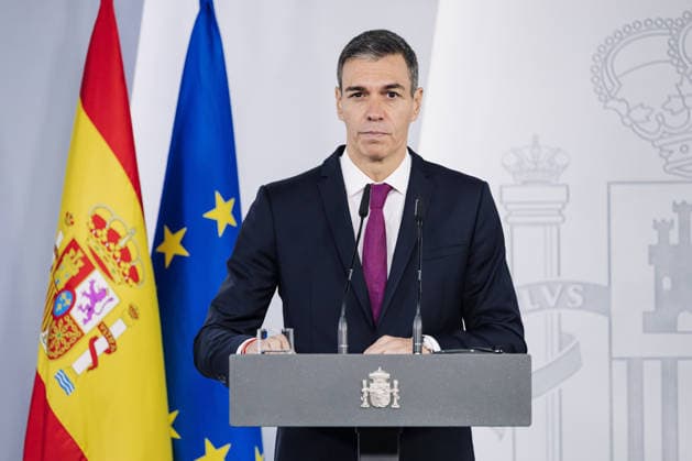 Sánchez receives the Director General of the WHO The President of the Government, Pedro Sánchez, during a press conference with the Director General of the World Health Organization WHO, Tedros Adhanom, at the Moncloa Palace, on May 12, 2026, in Madrid Spain The meeting aims to jointly assess progress in the management of the hantavirus crisis that has affected passengers and crew of the cruise ship MV Hondius 12 MAY 2026 Carlos Lujá Madrid Madrid Madrid Espana  Copyright: xCarlosxLujanx 7516555