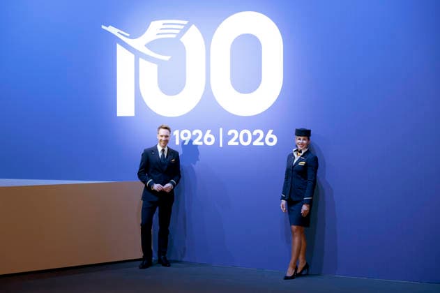 100 years of Lufthansa logo at the Annual General Meeting of Deutsche Lufthansa AG at Messe Frankfurt, Hall 5 1 Congress Center Frankfurt am Main, 12 05 2026 Foto:xR.xSchmiegeltx xFuturexImagex lufthansa_6502