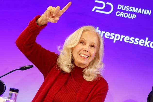12 05 2026, Catherine von Fuerstenberg Dussmann, Chairwoman of the Board of Trustees, at the annual press conference of the Dussmann Group in Berlin, Berlin Germany, Germany