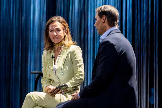 Ana Botín and Rafa Nadal participate in the closing ceremony of the solidarity program Euros de tu Nómina The President of Banco Santander, Ana Botín, and the tennis player Rafa Nadal, during the closing ceremony of its solidarity program Euros de tu Nómina, on May 12, 2026, in Madrid Spain The event is marked by the commemoration of the 20th anniversary of this initiative 12 MAY 2026 A Pé Madrid Madrid Madrid Spain  Copyright: xA.xPÃ rezxMecax 7517323