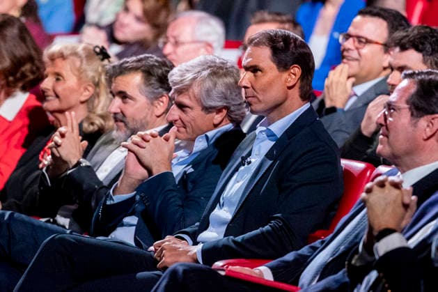 Ana Botín and Rafa Nadal participate in the closing ceremony of the solidarity program Euros de tu Nómina The tennis player Rafa Nadal, during the closing ceremony of his solidarity program Euros de tu Nómina , on May 12, 2026, in Madrid Spain The event is marked by the commemoration of the 20th anniversary of this initiative 12 MAY 2026 A Pé Madrid Madrid Spain  Copyright: xA.xPÃ rezxMecax 7517336