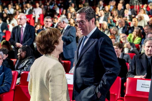 Ana Botín and Rafa Nadal participate in the closing ceremony of the solidarity program Euros de tu Nómina The President of the CEOE, Antonio Garamendi, during the closing ceremony of its solidarity program Euros de tu Nómina, on May 12, 2026, in Madrid Spain The event is marked by the commemoration of the 20th anniversary of this initiative 12 MAY 2026 A Pé Madrid Madrid Madrid Spain  Copyright: xA.xPÃ rezxMecax 7517349