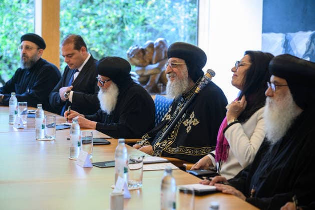 Zagreb: President of the Republic Zoran Milanovic received Pope Tawadros II. The President of the Republic of Croatia, Zoran Milanovic, received in the Office of the President His Holiness Tawadros II, Pope of Alexandria and Patriarch of the See of St. Mark in Zagreb, Croatia, on May 12 2026.  DavorxPuklavec PIXSELL