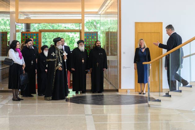 Zagreb: President of the Republic Zoran Milanovic received Pope Tawadros II. The President of the Republic of Croatia, Zoran Milanovic, received in the Office of the President His Holiness Tawadros II, Pope of Alexandria and Patriarch of the See of St. Mark in Zagreb, Croatia, on May 12 2026.  DavorxPuklavec PIXSELL