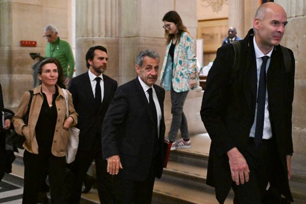 Sarkozy Appeal Trial on Suspected Libyan Financing in Paris FA French former President Nicolas Sarkozy leaves for a pause during the appeal trial for illegal campaign financing from Libya for his successful 2007 presidential bid, at the Court of Appeal in Paris on May 12, 2026. Photo by Firas Abdullah ABACAPRESS.COM Paris Ile-de-France France  Copyright: xAbdullahxFiras ABACAx