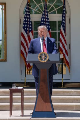 Donald Trump hosts a Mothers Day luncheon President Donald Trump hosts a Mothers Day luncheon in the Rose Garden at the White House, Friday, May 8, 2026., Credit:Abe McNatt B66 Avalon  Copyright: xAbexMcNattx xB66x xAvalonx 1098185707