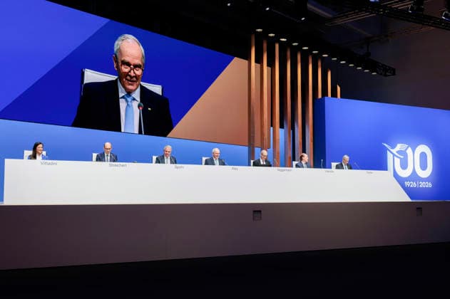 Lufthansa Executive Board at the Annual General Meeting of Deutsche Lufthansa AG at Messe Frankfurt, Hall 5 1 Congress Center Frankfurt, 12 05 2026 Foto:xR.xSchmiegeltx xFuturexImagex lufthansa_6548