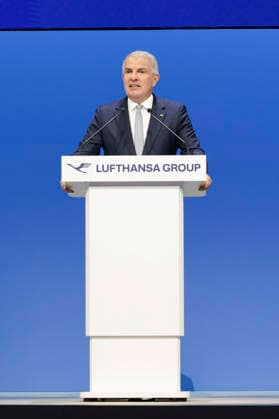 Carsten Spohr at the Annual General Meeting of Deutsche Lufthansa AG at Messe Frankfurt, Hall 5 1 Congress Center Frankfurt, 12 05 2026 Foto:xR.xSchmiegeltx xFuturexImagex lufthansa_6569