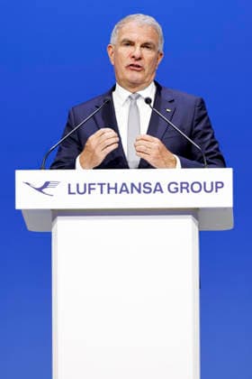 Carsten Spohr at the Annual General Meeting of Deutsche Lufthansa AG at Messe Frankfurt, Hall 5 1 Congress Center Frankfurt, 12 05 2026 Foto:xR.xSchmiegeltx xFuturexImagex lufthansa_6570