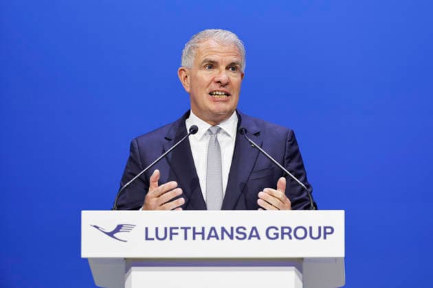 Carsten Spohr at the Annual General Meeting of Deutsche Lufthansa AG at Messe Frankfurt, Hall 5 1 Congress Center Frankfurt, 12 05 2026 Foto:xR.xSchmiegeltx xFuturexImagex lufthansa_6574
