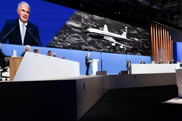 Carsten Spohr at the Annual General Meeting of Deutsche Lufthansa AG at Messe Frankfurt, Hall 5 1 Congress Center Frankfurt, 12 05 2026 Foto:xR.xSchmiegeltx xFuturexImagex lufthansa_6580