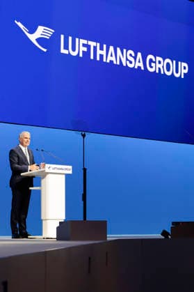 Carsten Spohr at the Annual General Meeting of Deutsche Lufthansa AG at Messe Frankfurt, Hall 5 1 Congress Center Frankfurt, 12 05 2026 Foto:xR.xSchmiegeltx xFuturexImagex lufthansa_6582