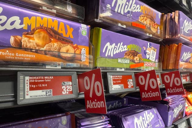 Milka chocolate on offer, promotion, discount on chocolate