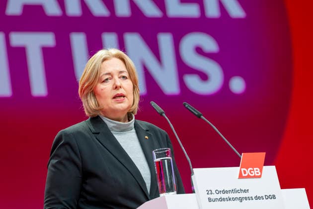 Bärbel Bas at the DGB EUR, Germany, Berlin, 12 05 2026 Bärbel Bas SPD , Federal Minister of Labor and Social Affairs visits the 23 DGB Federal Congress and gives a speech