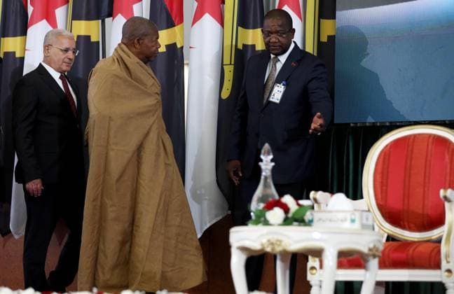 Angolan President Joao Lourenco, au Palais de la Nation a Alge Angolan President Joao Lourenco, au Palais de la Nation a Alger, en Algerie, le 12 mai 2026, lors dune seance avec les membres des deux chambres, lAssemblee populaire nationale APN et le Conseil de la Nation chambre haute du Parlement Senat , Joao Lourenco, effectue une visite de deux jours en Algerie Photo By Billel Bensalem APP Alger Algeria Copyright: xAlgÃ riexPressexPhotosxAPPxBillelxBensalemx xAPPx IMG_2176