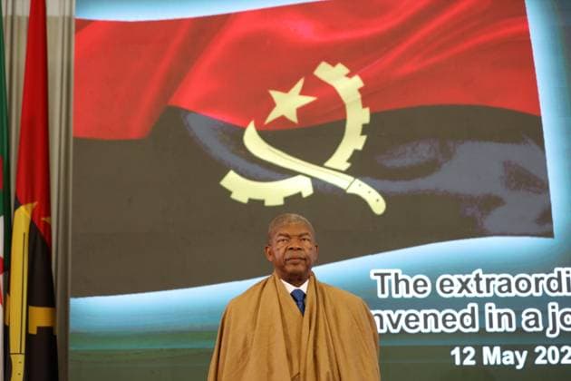 Angolan President Joao Lourenco, au Palais de la Nation a Alge Angolan President Joao Lourenco, au Palais de la Nation a Alger, en Algerie, le 12 mai 2026, lors dune seance avec les membres des deux chambres, lAssemblee populaire nationale APN et le Conseil de la Nation chambre haute du Parlement Senat , Joao Lourenco, effectue une visite de deux jours en Algerie Photo By Billel Bensalem APP Alger Algeria Copyright: xAlgÃ riexPressexPhotosxAPPxBillelxBensalemx xAPPx IMG_2214