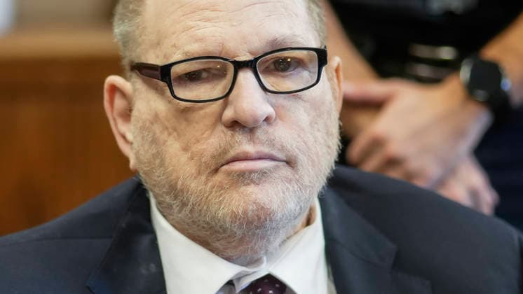 Former Hollywood film producer Harvey Weinstein appears in Manhattan Supreme Court during his re-trial on rape charges in New York City on Tuesday, May 12, 2026. Pool  NYX20260512102 EDUARDOxMUNOZ