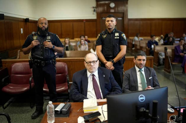 Former Hollywood film producer Harvey Weinstein appears in Manhattan Supreme Court during his re-trial on rape charges in New York City on Tuesday, May 12, 2026. Pool  NYX20260512104 EDUARDOxMUNOZ