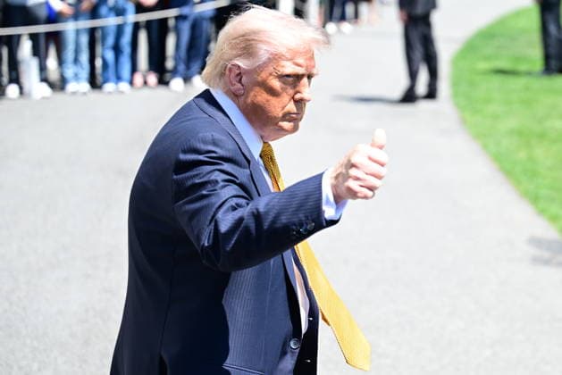 U.S. President Donald Trump WASHINGTON, UNITED STATES - MAY 12: U.S. President Donald Trump speaks to members of the press before boarding Marine One on the South Lawn of the White House in Washington, United States, on May 12, 2026. Kyle Mazza Anadolu Washington United States. Editorial use only. Please get in touch for any other usage.  Copyright: x2026xAnadoluxKylexMazzax