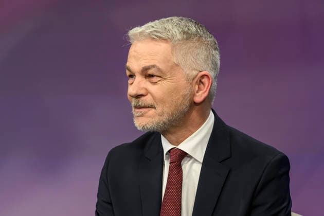 v l , GER, Berlin, Studio, guest on Maischberger, political talk show, TV, format, with presenter Sandra Maischberger, Das Erste, from Adlershof Am Studio 20, 12 May 2026, Copyright: HMBxMedia UwexKoch