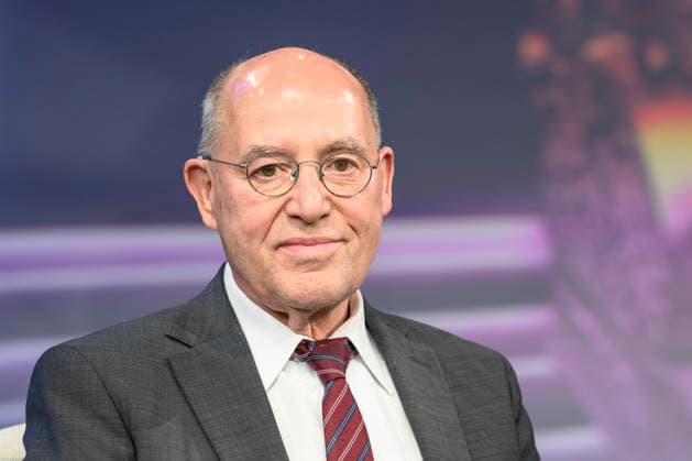 v l Gregor Gysi, Die Linke longtime parliamentary group leader , GER, Berlin, Studio, as a guest on Maischberger, political talk show, TV, format, with presenter Sandra Maischberger, Das Erste, from Adlershof Am Studio 20, 12 May 2026, Copyright: HMBxMedia UwexKoch