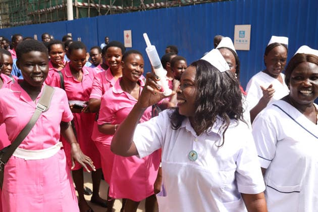 May 12, 2026, Juba, Ces Juba, South Sudan: Health officials, nurses, midwives, and students gather in Juba to commemorate International Nurses Day and International Day of the Midwife. Rev. Janet Michel said the government is working to improve salaries and conditions for health workers despite ongoing challenges. Officials also highlighted the shortage of nurses and midwives in South Sudan and praised their role as the backbone of the healthcare system .The celebration brought together the South Sudan Nurses and Midwives Association, government officials, students, and development partners including the United Nations Population Fund and Amref Health Africa. Juba South Sudan - ZUMAb132 20260512_zip_b132_005 Copyright: xSamirxBolx