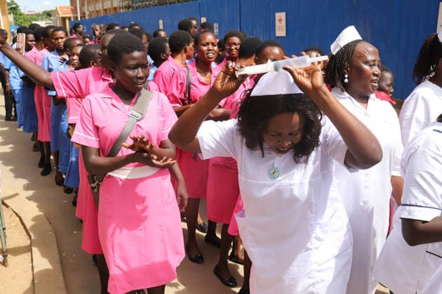 May 12, 2026, Juba, Ces Juba, South Sudan: Health officials, nurses, midwives, and students gather in Juba to commemorate International Nurses Day and International Day of the Midwife. Rev. Janet Michel said the government is working to improve salaries and conditions for health workers despite ongoing challenges. Officials also highlighted the shortage of nurses and midwives in South Sudan and praised their role as the backbone of the healthcare system .The celebration brought together the South Sudan Nurses and Midwives Association, government officials, students, and development partners including the United Nations Population Fund and Amref Health Africa. Juba South Sudan - ZUMAb132 20260512_zip_b132_007 Copyright: xSamirxBolx